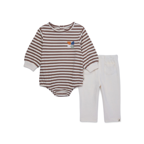 easy-peasy Baby Dumpling Bodysuit and Pant Outfit Set, 2-Piece, Sizes 0-24 Months