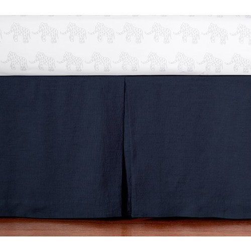 Belgian Flax Linen Crib Skirt | Pottery Barn Kids
