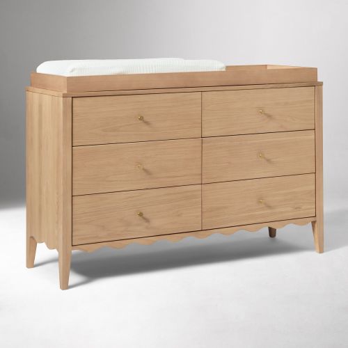 Daisy 6-Drawer Wide Dresser with Removable Topper (55")