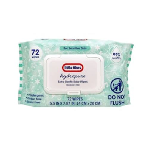 Little Tikes Hydropure Extra Gentle Baby Wipes, 72-pc Pack.
