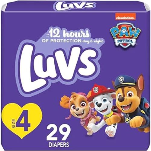 Luvs Diapers - Size 4, 29 Count, Paw Patrol Disposable Baby Diapers