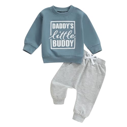 FOCUSNORM Toddler Baby Boy Fall outfit Mama's Boy Letter Embroidery Sweatshirt Top Elastic Pants Set Cute 2pcs Winter Clothes