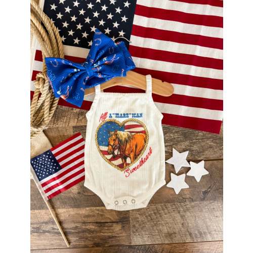 All A "Mare"ican Sweetheart – Infant Pointelle Onesie/Toddler Tank – theFRINGEDpineapple