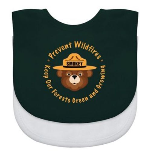 BabyFanatic Officially Licensed Infant Unisex Baby Bibs 2 Pack - Smokey The Bear