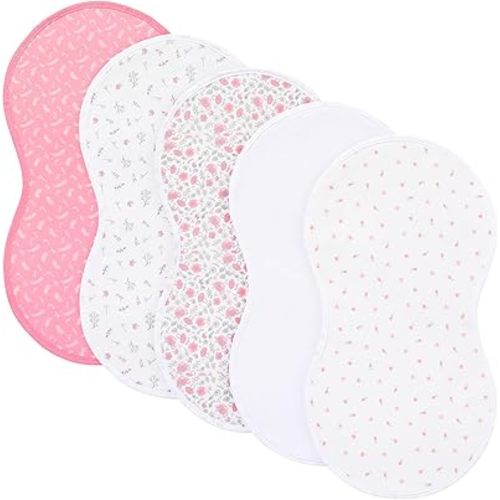 sleepyturtle Pack of 5,Baby Burp Cloths,Soft and Absorbent,Unisex,Easy to Use