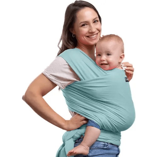 9-in-1 Cuddlebug Baby Wrap Sling + Carrier - Newborns & Toddlers (Mint)