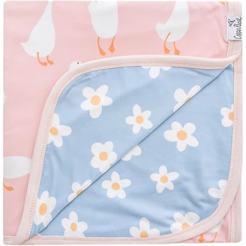 Copper Pearl Three-Layer Baby Blanket: Soft Baby Quilts for Boys and Girls | Breathable, Cozy, Toddler Blanket | Baby Quilt for Newborns | 46x46 Premium Polyester/Rayon | Goosie