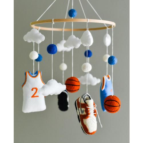 Sports baby mobile Basketball nursery mobile Custom sports crib mobile