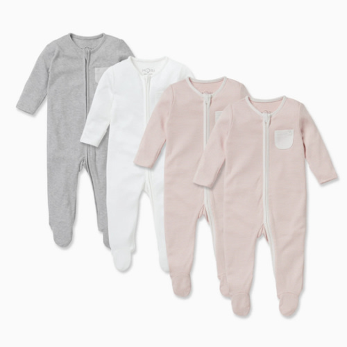 Clever Zip Baby Pajamas 4 Pack Stripe