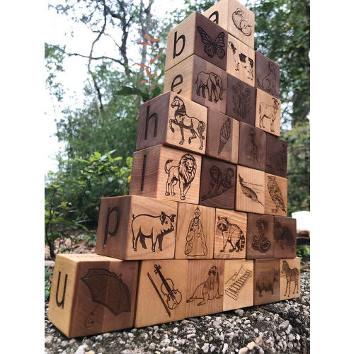 ALPHABET BLOCKS (26 TOTAL) | RootedPinesHomestead