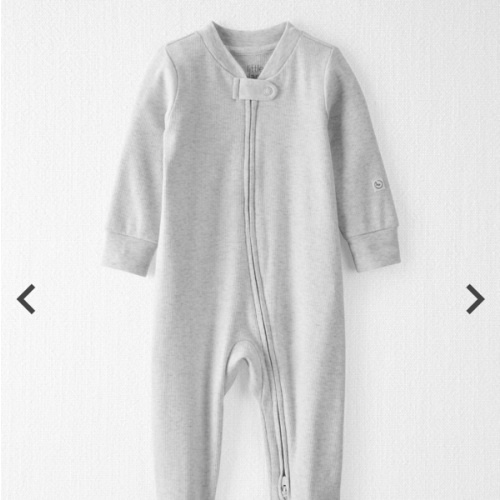 Baby  Organic Cotton Sleep & Play Pajamas in Pink - Style,Dusty Rose