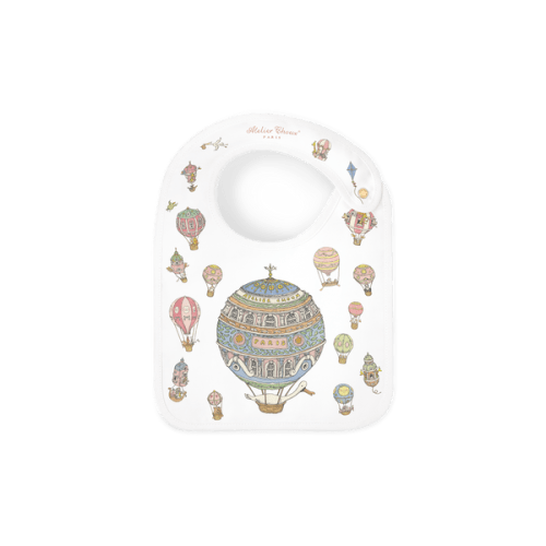 Satin Bib - Hot Air Balloons