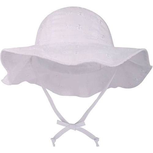 SimpliKids UPF 50+ UV Ray Sun Protection Wide Brim Baby Sun Hat - A_white #2