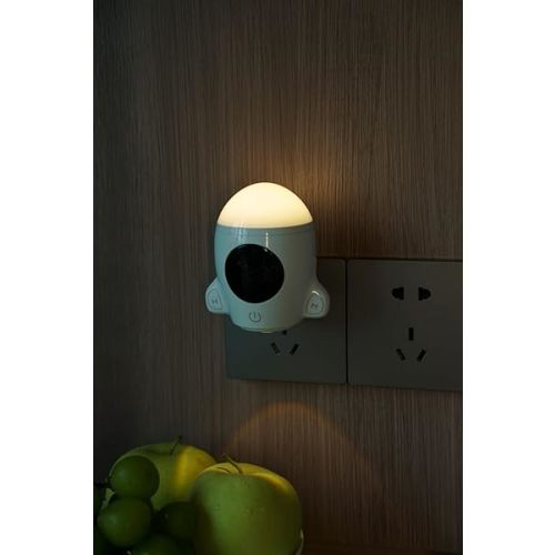 QANYI Night Light Plug in, Cute Space Rocket Kids Room Decor Nightlight for Non-Wall or Wall Mount, Nursery Breastfeeding Lamp Gifts for Baby Toddler Childrens Kid Boys