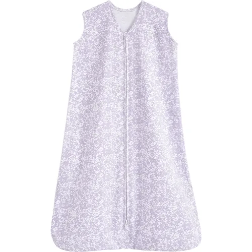 HALO SleepSack, 100% Cotton Wearable Blanket, Aster Flowers-purple, Small, 0-6 Months