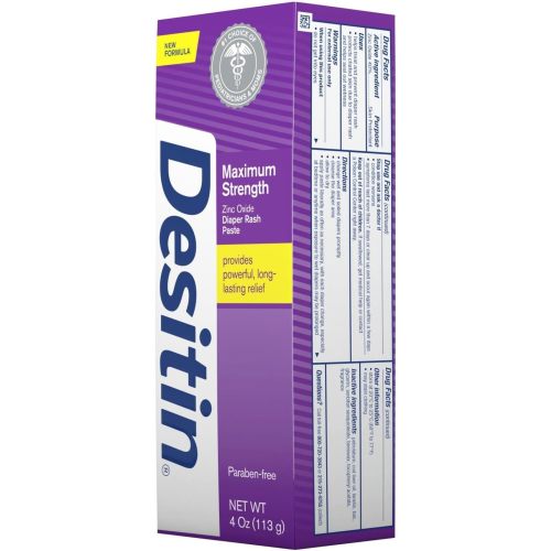Desitin Maximum Strength Diaper Rash Paste 4 oz tube (Pack of 3)