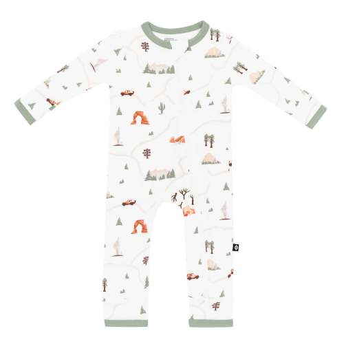 Zippered Romper in Road Trip