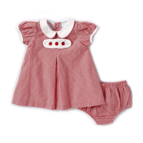 Edgehill Collection Baby Girls 3-24 Months Peter Pan Cap Sleeve Tab Dress