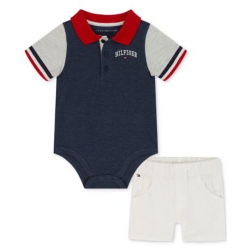 Baby Boy 2-Pc. Polo Bodysuit & Twill Shorts Set