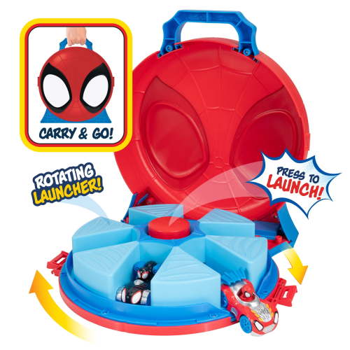 Free Shipping! Marvel Spidey and His Amazing Friends Action Launch Carry Case Toddler Toy with Storage and Launch Features