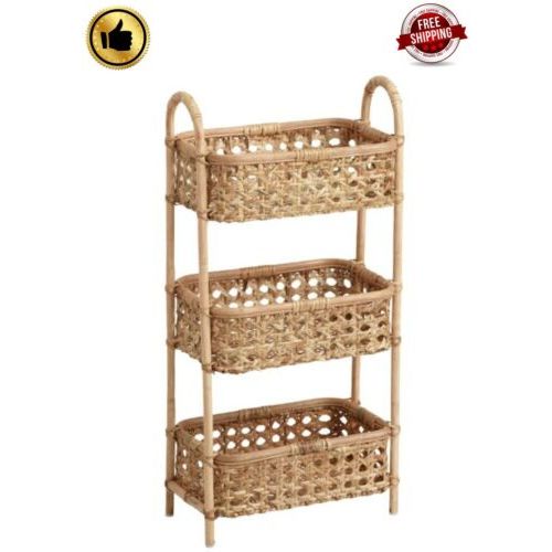 World Market: Farrah Natural Rattan Cane 3 Tier Storage Tower