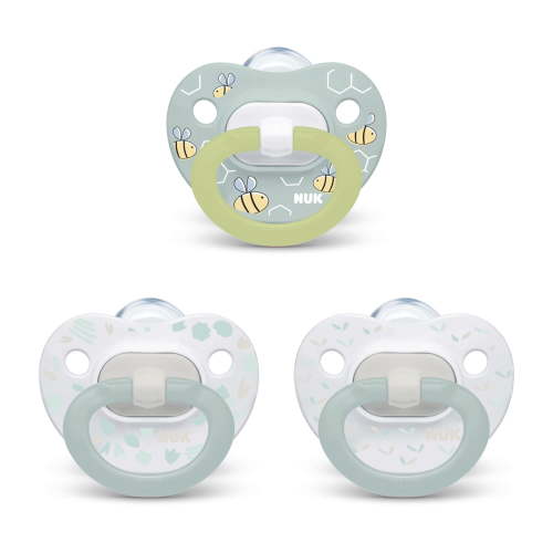 NUK Orthodontic Pacifiers, 3 Pack, 0-6 Months, Unisex