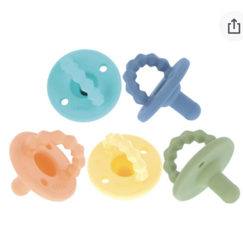 Silicone Softees Pacifier & Teether (5 Pack)