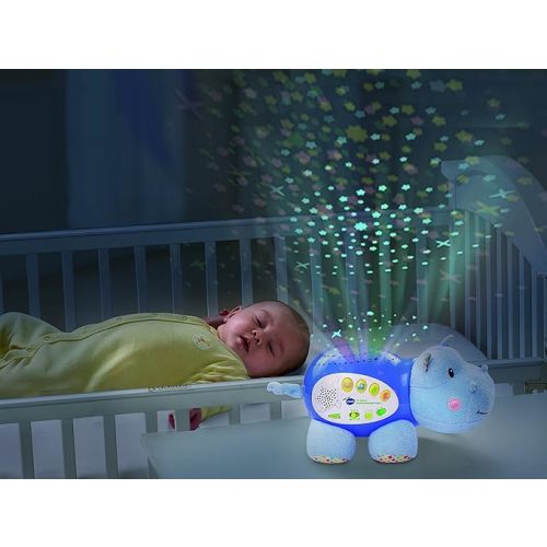 VTech Baby Lil' Critters Soothing Starlight Hippo, Blue Small