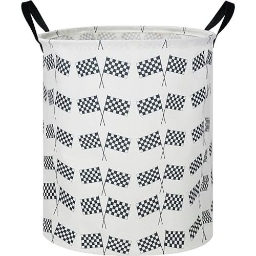 CLOCOR Kids Laundry Basket,Waterproof Baby Boys Nursery Hamper,Collapsible Fabric Storage Container,Toys Bin,Room Decor,Gift Basket(Racing