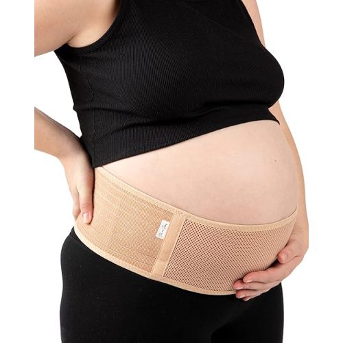 Jill & Joey Maternity Belt - Belly Band (Beige, Medium)