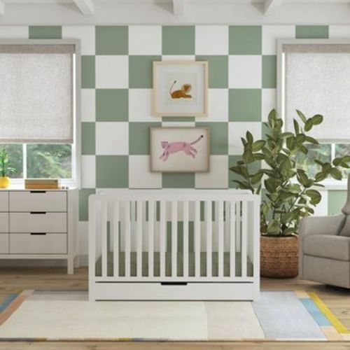 Carter's by DaVinci Colby 4-in-1 Convertible Crib with Trundle Drawer - Light Sage