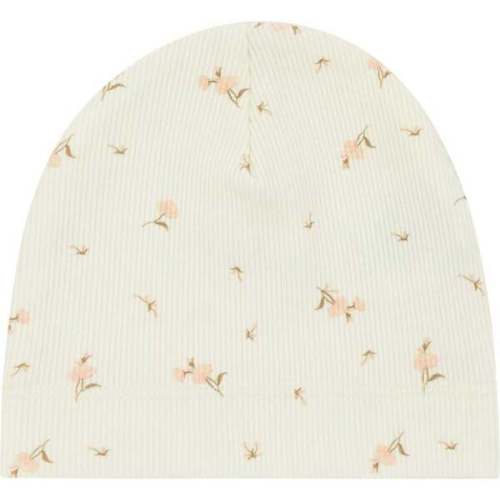 Bamboo Ribbed Floral Beanie, Girl