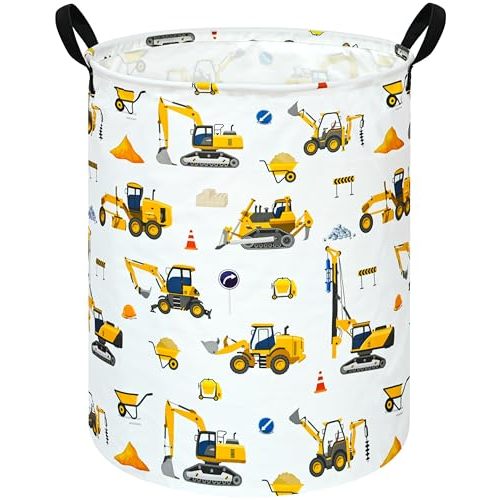 DUYIY Round Laundry Hamper Storage Basket Laundry Organizer Hamper Storage Bins Clothes Box Nursery Hamper Gift Basket with Handles