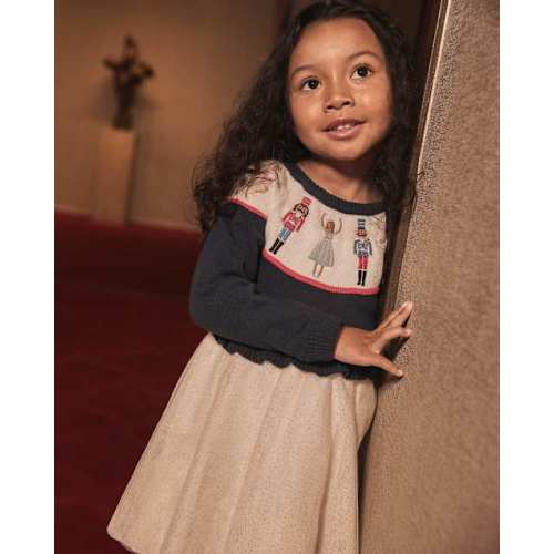 Girls Embroidered Nutcracker Sweater Tutu Dress - New York City Ballet by GYMBOREE - Blue