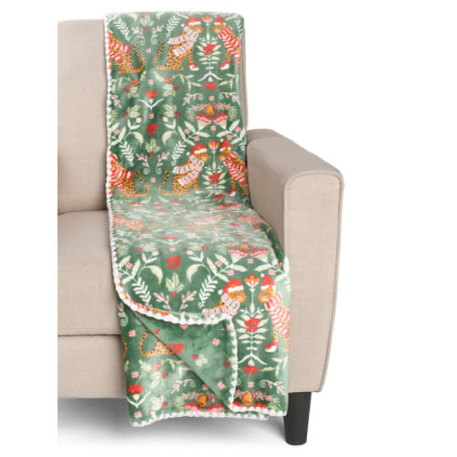 50x70 Leopards With Flowers Throw | Home | T.J.Maxx