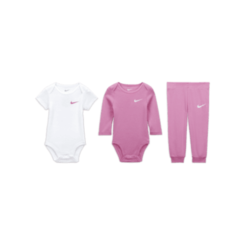 Nike Essentials Baby (0-9M) 3-Piece Bodysuit Set