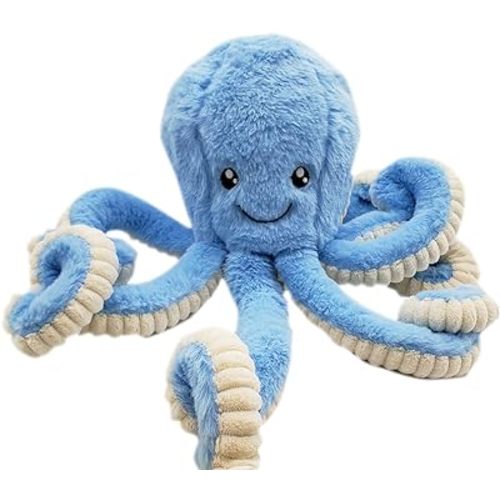 My Super Star Octopus Stuffed Animals, Octopus Plush Toys for Kids Girls Boys Friends Family Birthday Xmas Gift Present Sea Critters (Blue, Medium (15.7''))