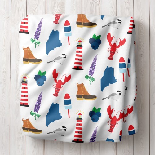 MAINE Baby Blanket - Maine Newborn Gift - Maine Baby Gift - State Blanket - Maine Blanket - Maine Gifts