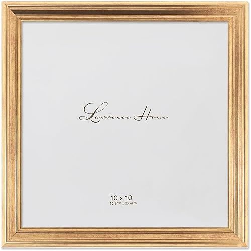 Lawrence Frames 536210 10x10 Sutter Burnished Gold Picture Frame