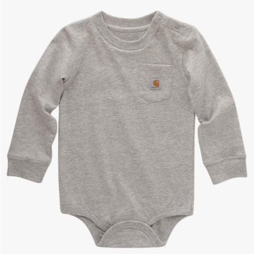 Amazon.com: Carhartt Long-Sleeve Pocket Bodysuit, Carhartt Brown, 12 Months: Clothing, Shoes & Jewelry