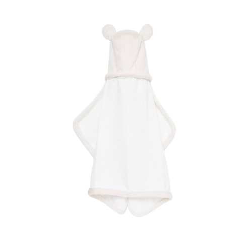 Little Giraffe Luxe Baby Towel with Ears, 24" x 41", Cream