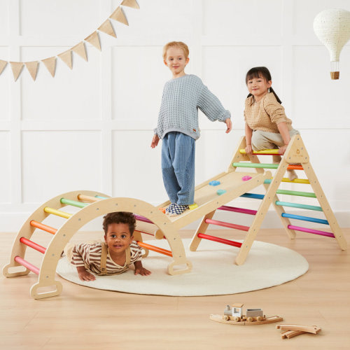 Tiny Land® 7-in-1 Rainbow Climbing Set & Reviews | Wayfair