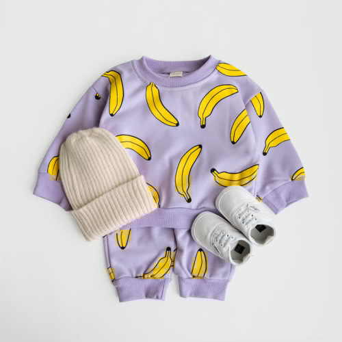 Baby Toddler Banana Purple 2-piece Set