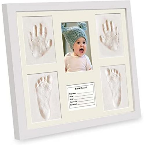 Baby Hand and Footprint Kit, Baby Keepsake Picture Frame, Personalized New Mom Gifts, Newborn Essentials Must Haves, Baby Shower Gifts