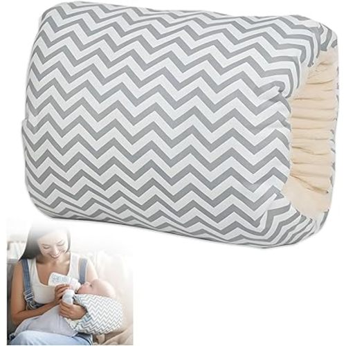 Cozy Cradle Pillow, Cozy Cradle Arm Pillow, Baby Nursing Pillow Head Support Pillow for Breastfeeding Bottle Feeding (Light Grey Crown)