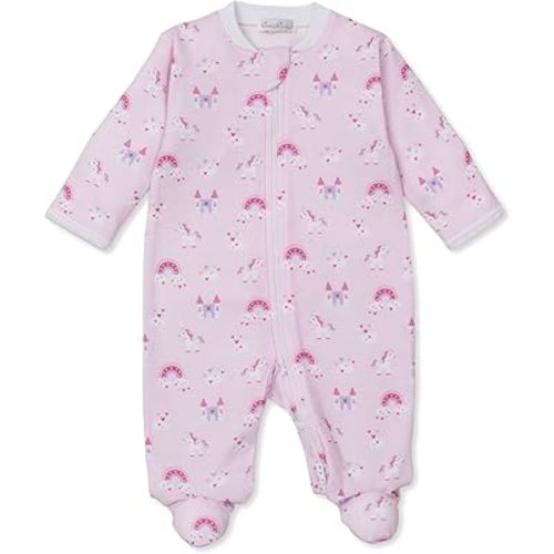 Kissy Kissy Baby Girls Infant Pajamas Unicorn Dreamland Print Footie With Zipper
