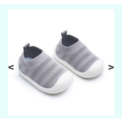Neutral Stripes - Non-Slip Baby Shoe-Socks