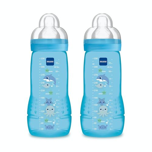 Mam 2 2nd Age 330ml Bottles 6 Months and + - Model: Boy