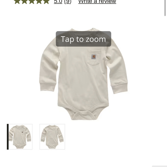 Carhartt Long-Sleeve Pocket Bodysuit for Babies | Cabela's