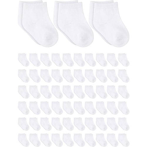 Jecery 60 Pairs Infant Newborn Socks Bulk Cotton Baby Unisex Socks Low Cut Stretch for Toddler Boys Girls